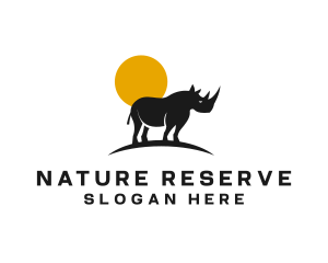 Reserve - Wild Rhinoceros Zoo logo design