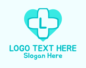 Cardiologist - Mint Health Cross Lettermark logo design