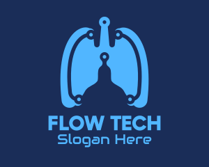 Blue Lungs Tech logo design