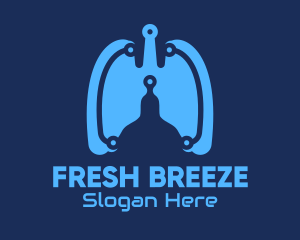 Blue Lungs Tech logo design