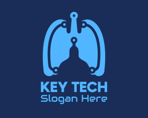 Blue Lungs Tech logo design