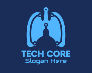 Blue Lungs Tech logo design