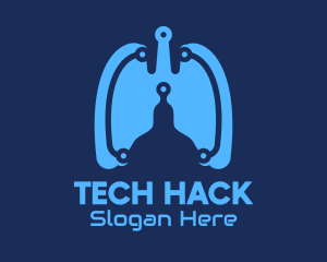 Blue Lungs Tech logo design