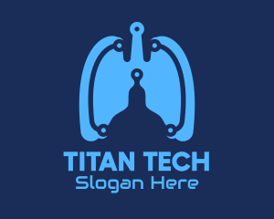 Blue Lungs Tech logo design