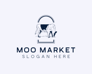 Farm Cow Livestock logo design