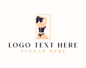 Vulva - Woman Erotic Lingerie logo design