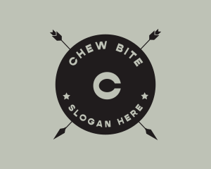 Hipster Arrow Fishing Camping logo design