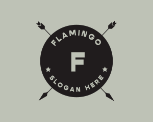 Hipster Arrow Fishing Camping logo design