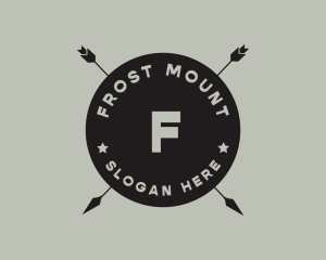 Hipster Arrow Fishing Camping logo design