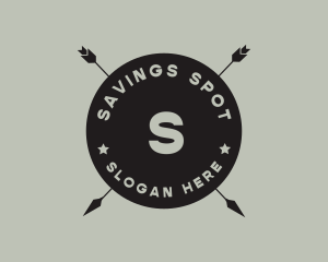 Hipster Arrow Fishing Camping logo design