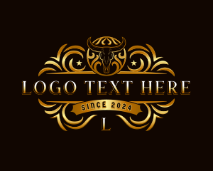 Animal - Cattle Bull Horn logo design