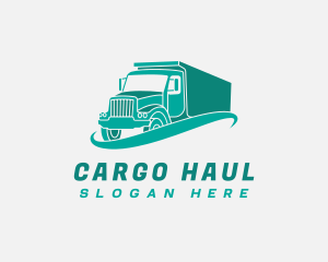 Truck Hauling Transport logo design