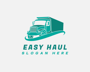 Truck Hauling Transport logo design