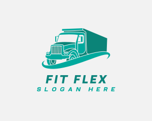Freight - Truck Hauling Transport logo design