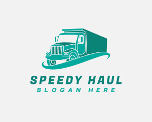 Truck Hauling Transport logo design