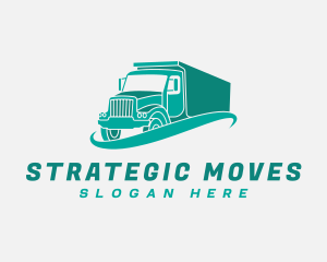 Truck Hauling Transport logo design