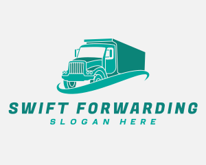 Truck Hauling Transport logo design