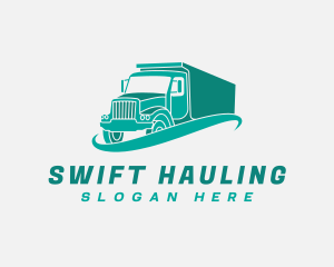 Hauling - Truck Hauling Transport logo design