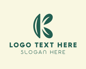 Herbal - Natural Letter K logo design