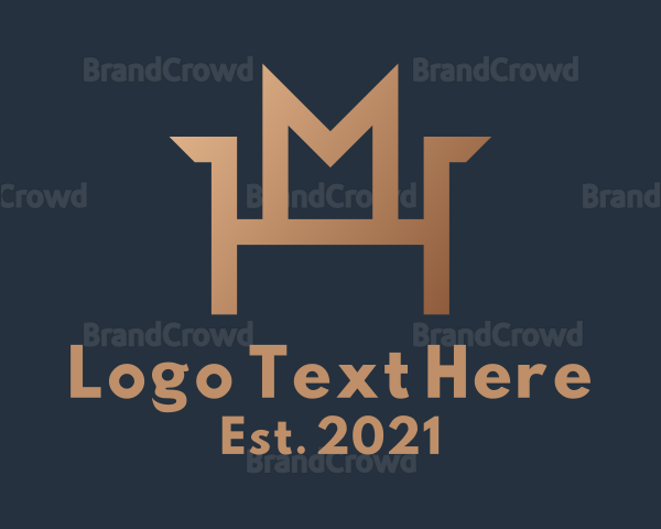 Brown Chair Letter M Logo