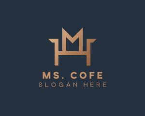 Furniture Chair Letter M logo design