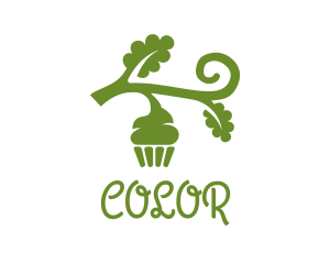 Organic - Green Organic Vegan Cupcake logo design