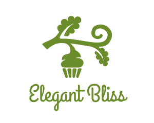 Cuisine - Green Organic Vegan Cupcake logo design