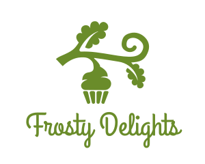 Icing - Green Organic Vegan Cupcake logo design