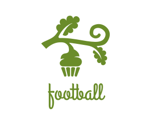 Bistro - Green Organic Vegan Cupcake logo design