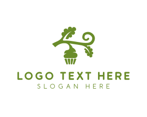 Vegan - Organic Vegan Cupcake logo design