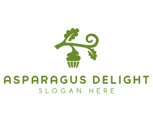 Organic Vegan Cupcake logo design