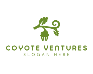 Organic Vegan Cupcake logo design