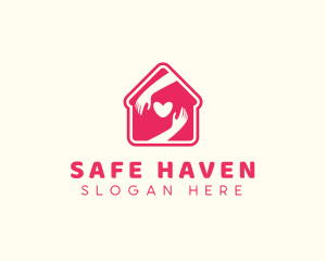 Hand Heart Shelter logo design