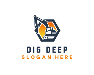 Excavation Digging Machine logo design