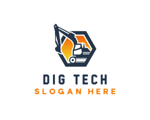 Excavation Digging Machine logo design