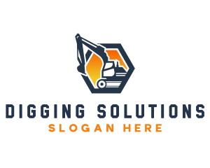 Excavation Digging Machine logo design