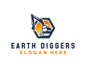 Digging - Excavation Digging Machine logo design