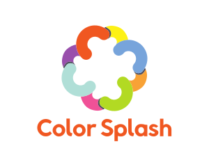 Colorful Flower Arcs logo design