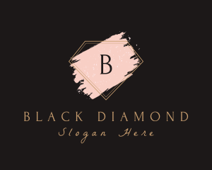 Beauty Diamond Brushstroke logo design