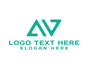 Teal - Letter AV Business Monogram logo design