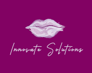 Watercolor Lipstick Cosmetics  Logo