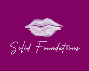 Watercolor Lipstick Cosmetics  Logo