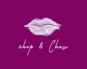 Beauty Products - Watercolor Lipstick Cosmetics logo design
