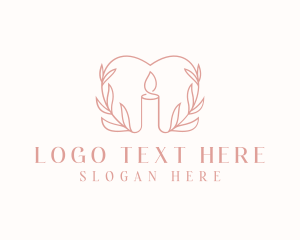 Scented - Candle Heart Wellness logo design