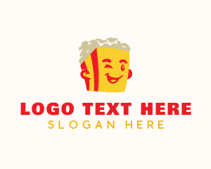 Cute - Cute Popcorn Snack logo design