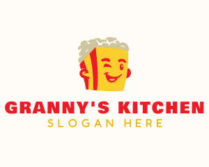 Cute Popcorn Snack logo design