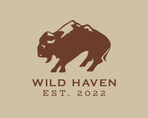 Wild Mountain Bison  logo design