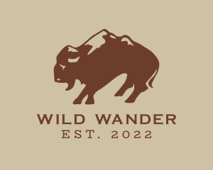 Wild Mountain Bison  logo design