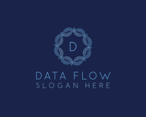 Water Wave Flow logo design