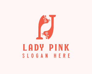 Pink Twin Cats logo design